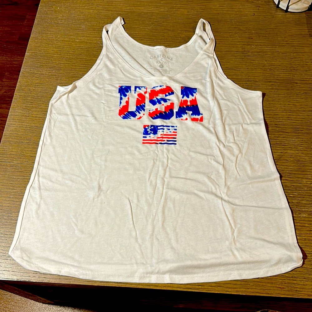 Brand new (didn't come w/ tags) caffeine and kilos USA tank top
